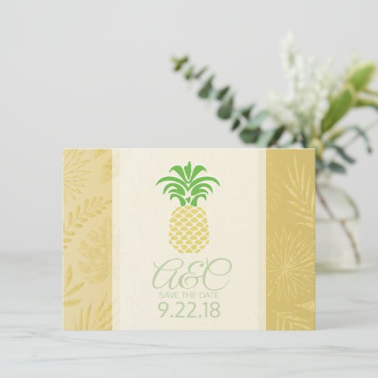 Save the Date Ananas (Stehend Vorderseite)