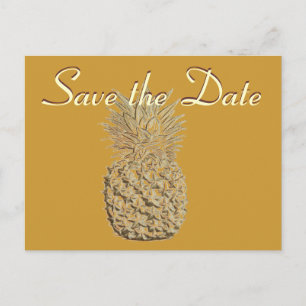 Save the Date Ananas Ankündigungspostkarte