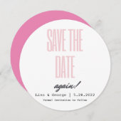 Save the Date Änderung des Datums Hochzeit (Vorne/Hinten)