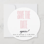 Save the Date Änderung des Datums Hochzeit (Vorderseite)
