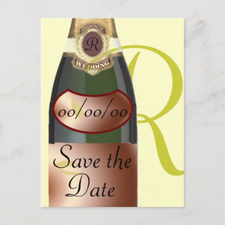 Save the Date angepasste Monogramm Ankündigungspostkarte