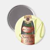 Save the Date angepasste Monogramm Magnet (Vorderseite/Rückseite)