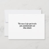 Save The Date Ankündigung (Rückseite)