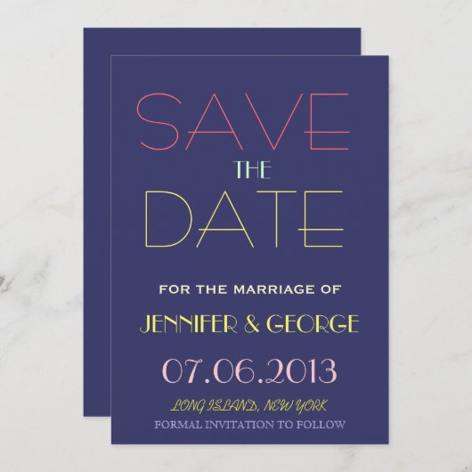 Save the Date Ankündigung (Vorne/Hinten)