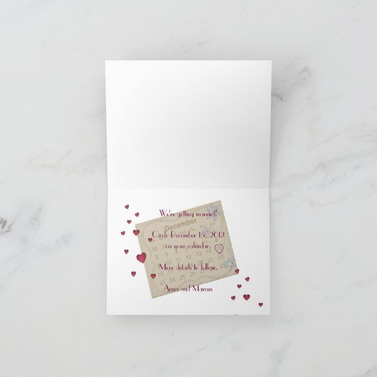 Save the Date Ankündigung (Innenseite)