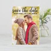 Save The Date | Ankündigung der modernen Verlobung (Stehend Vorderseite)