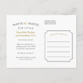 Save the Date Ankündigung des eleganten Frame-Foto (Rückseite)