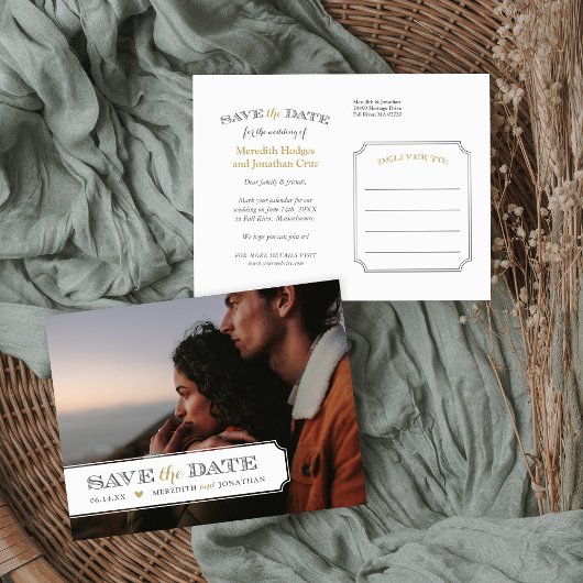 Save the Date Ankündigung des eleganten Frame-Foto