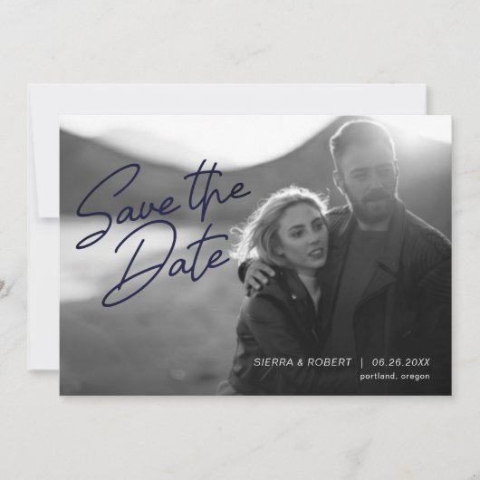 Save the Date Ankündigung einer glatten Script-Hoc (Vorderseite)