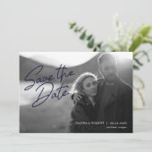 Save the Date Ankündigung einer glatten Script-Hoc (Stehend Vorderseite)