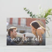 Save the Date Ankündigung einer Hochzeit im modern (Stehend Vorderseite)