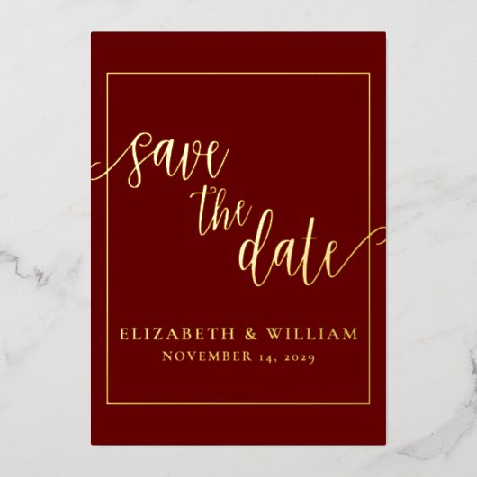 Save the Date Ankündigung einer Hochzeitsfeier für (Vorderseite)