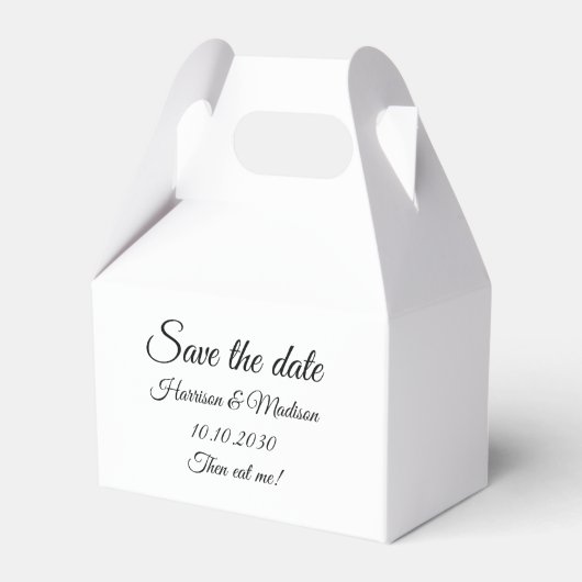 Save the Date Ankündigung einer Hochzeitskampagne Geschenkschachtel (Vorderseite)