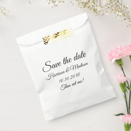 Save the Date Ankündigung einer Hochzeitskampagne Geschenktütchen (Versiegelt)