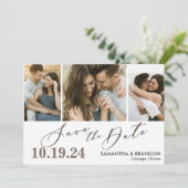 Save the Date Ankündigung einer Hochzeitskarte (Stehend Vorderseite)