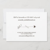 Save the Date Ankündigung einer Hochzeitskarte (Rückseite)