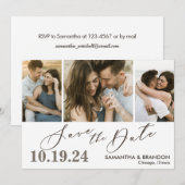 Save the Date Ankündigung einer Hochzeitskarte (Vorne/Hinten)