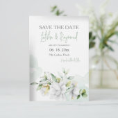 Save the Date Ankündigung von Floral (Stehend Vorderseite)
