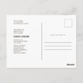 Save The Date | Ankündigung von Foto Abschluss Postkarte (Rückseite)