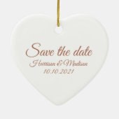 Save the Date Ankündigung von Hochzeitsschreiben Keramik Ornament (Hinten)