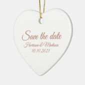 Save the Date Ankündigung von Hochzeitsschreiben Keramik Ornament (Links)