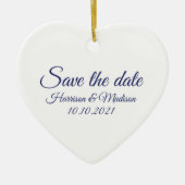 Save the Date Ankündigung von Hochzeitsschreiben Keramik Ornament (Vorne)
