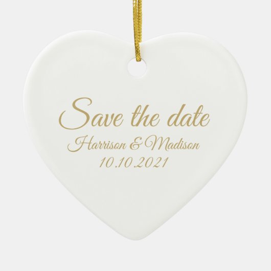 Save the Date Ankündigung von Hochzeitsschreiben Keramik Ornament (Vorne)