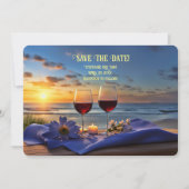 Save the Date Ankündigung von Romantic Beach Wine (Vorderseite)