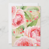 Save the Date. Ankündigung von rustikalen Hochzeit (Rückseite)