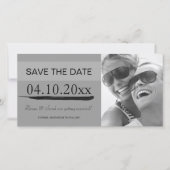 Save the Date Ankündigungen der Fotokarte {Grau} (Vorderseite)
