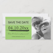 Save the Date Ankündigungen der Fotokarte {Grün} (Vorderseite)