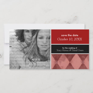 Save the Date Ankündigungen der Fotokarte {Rot}