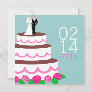 Save-the-Date-Ankündigungen {Hochzeitstorte} Einladung
