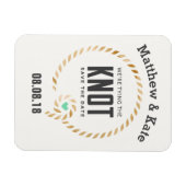 Save the Date Ankündigungen von Knot Style Magnet (Horizontal)