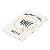 Save the Date Ankündigungen von Knot Style Magnet (Linke Seite)