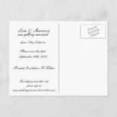 Save the Date Ankündigungspostkarte (Rückseite)