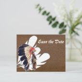 Save The Date Ankündigungspostkarte (Stehend Vorderseite)