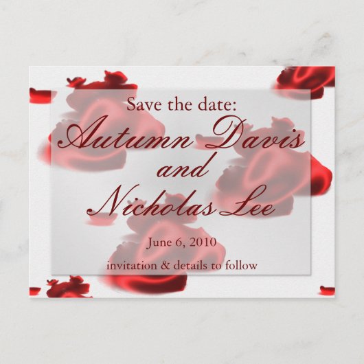 Save the Date:... Ankündigungspostkarte (Vorderseite)