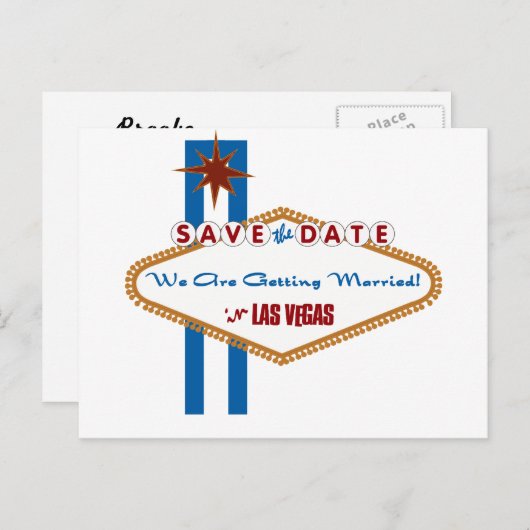 Save the Date Ankündigungspostkarte (Vorne/Hinten)