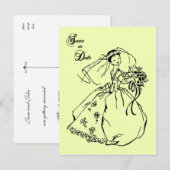 Save The Date Ankündigungspostkarte (Vorne/Hinten)