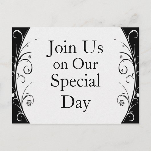 Save the Date Ankündigungspostkarte (Rückseite)