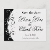 Save the Date Ankündigungspostkarte (Vorderseite)