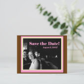 Save The Date Ankündigungspostkarte (Stehend Vorderseite)