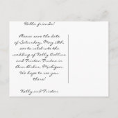 Save The Date! Ankündigungspostkarte (Rückseite)