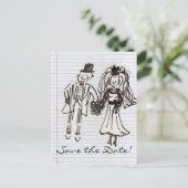 Save The Date! Ankündigungspostkarte (Stehend Vorderseite)