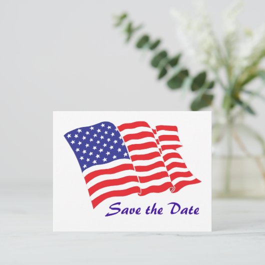 Save the Date Ankündigungspostkarte (Stehend Vorderseite)