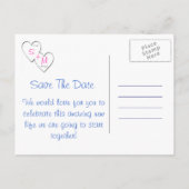 Save the Date Ankündigungspostkarte (Rückseite)