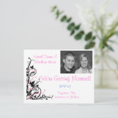 Save the Date Ankündigungspostkarte (Stehend Vorderseite)