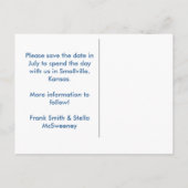Save the Date Ankündigungspostkarte (Rückseite)