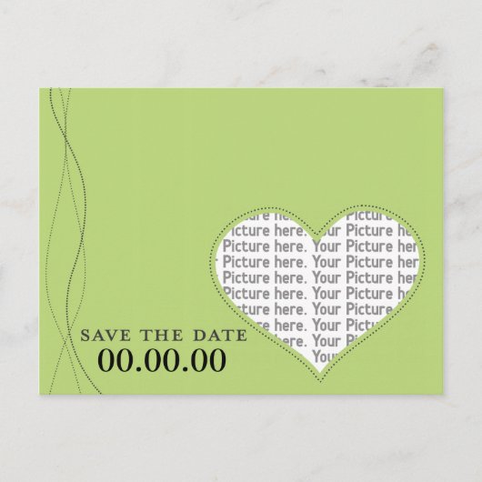 Save the Date Ankündigungspostkarte (Vorderseite)